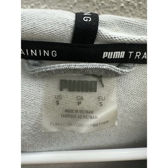 Puma Womens Jacket Size Small Gray Zip Up Puma Training Hooded Sweatshirt - Picture 3 of 11